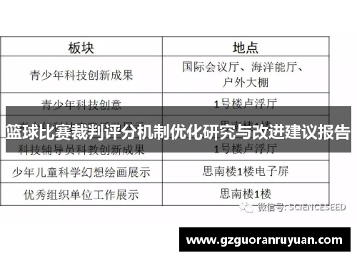 篮球比赛裁判评分机制优化研究与改进建议报告